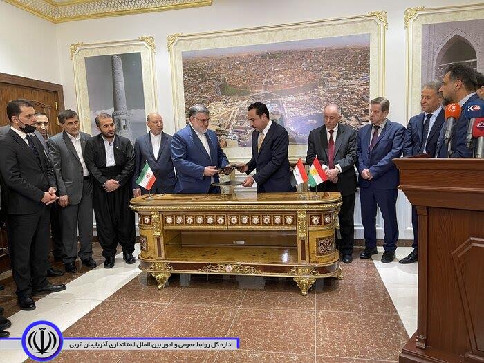 استانداران آذربایجانغربی و اربیل تفاهم نامه همکاری امضا کردند
